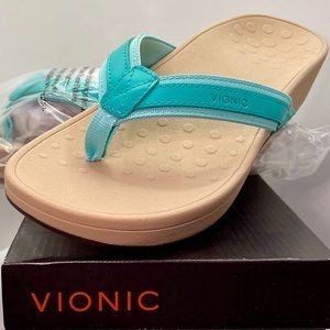 Vionic High Tide Wedge Sandal Cute Summer Thong Flip Flops Ocean